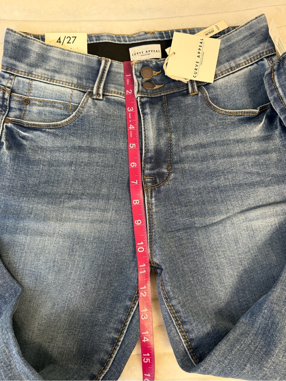 Curve Appeal high rise boot cut jeans size 4 27 - Picture 4 of 10